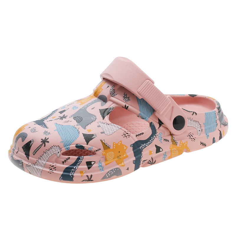 Gyerekek Crocs-stílusú papucs – EVA felső rész, EVA talp, állatmintázat, lélegző