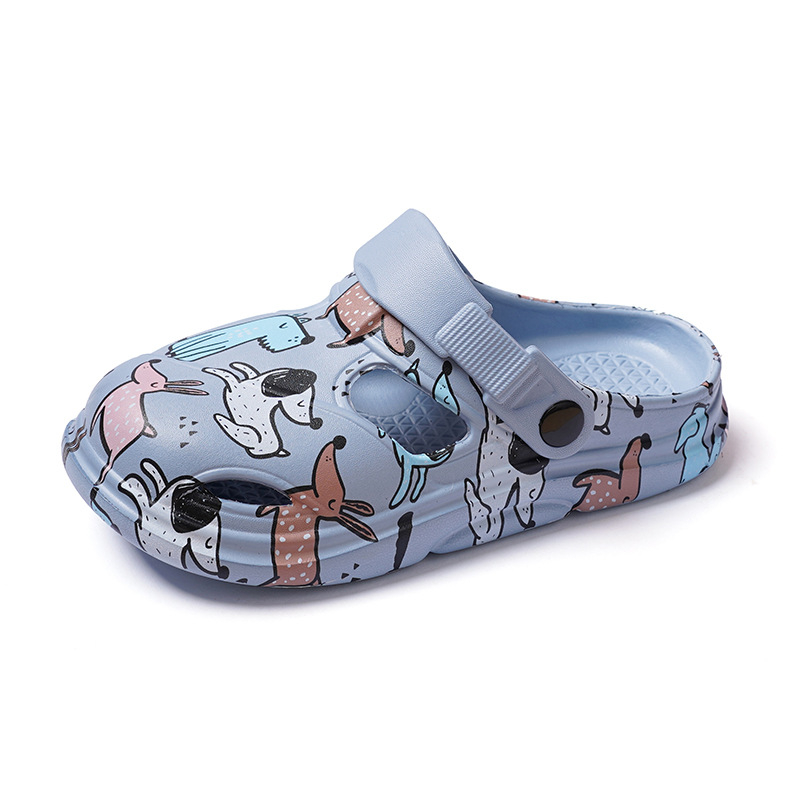 Gyerekek Crocs-stílusú papucs – EVA felső rész, EVA talp, állatmintázat, lélegző