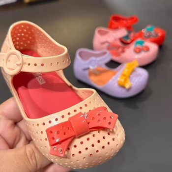 Melissa dječje ljetne jelly sandale, mekana potplata, zatvoren vrh, motiv trešnje