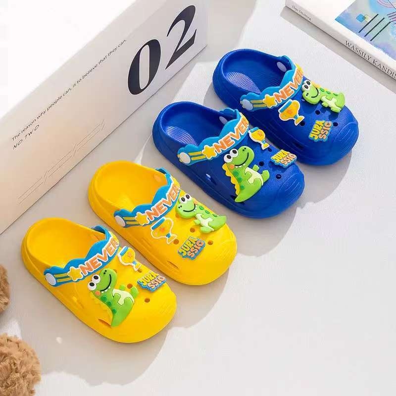Ljetne dječje perforirane sandale s motivom dinosaura, unisex, uzrast 3–12 godina, dva načina nošenja, protuklizne