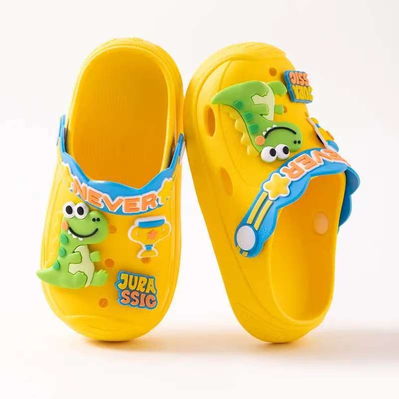 Ljetne dječje perforirane sandale s motivom dinosaura, unisex, uzrast 3–12 godina, dva načina nošenja, protuklizne