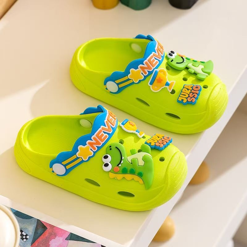 Ljetne dječje perforirane sandale s motivom dinosaura, unisex, uzrast 3–12 godina, dva načina nošenja, protuklizne