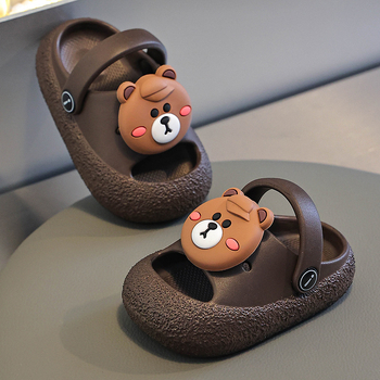 Pantofi cu găuri pentru copii mici, partea superioară EVA și talpa EVA, model cartoon, anti-derapare, vârste 1–6 ani
