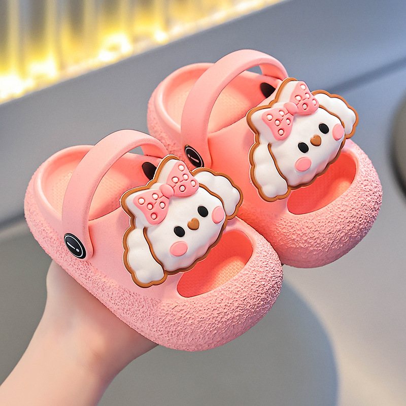 Pantofi cu găuri pentru copii mici, partea superioară EVA și talpa EVA, model cartoon, anti-derapare, vârste 1–6 ani