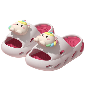 Slapi Unicorn pentru fete – Vară, partea superioară EVA și talpa EVA, uscare rapidă, respirabile, impermeabile (Categorie: Flip-flops; Material Superior: EVA; Material Talpă: EVA; Vârstă: 4–6 ani; Funcții: Quick-dry/Breathable/Waterproof)