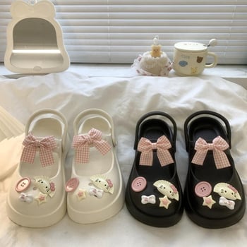 Pantofi Slip-On pentru copii cu vârf închis, partea superioară EVA și talpă EVA, model desen animat, respirabili, unisex Mary Jane stil