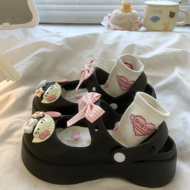 Pantofi Slip-On pentru copii cu vârf închis, partea superioară EVA și talpă EVA, model desen animat, respirabili, unisex Mary Jane stil