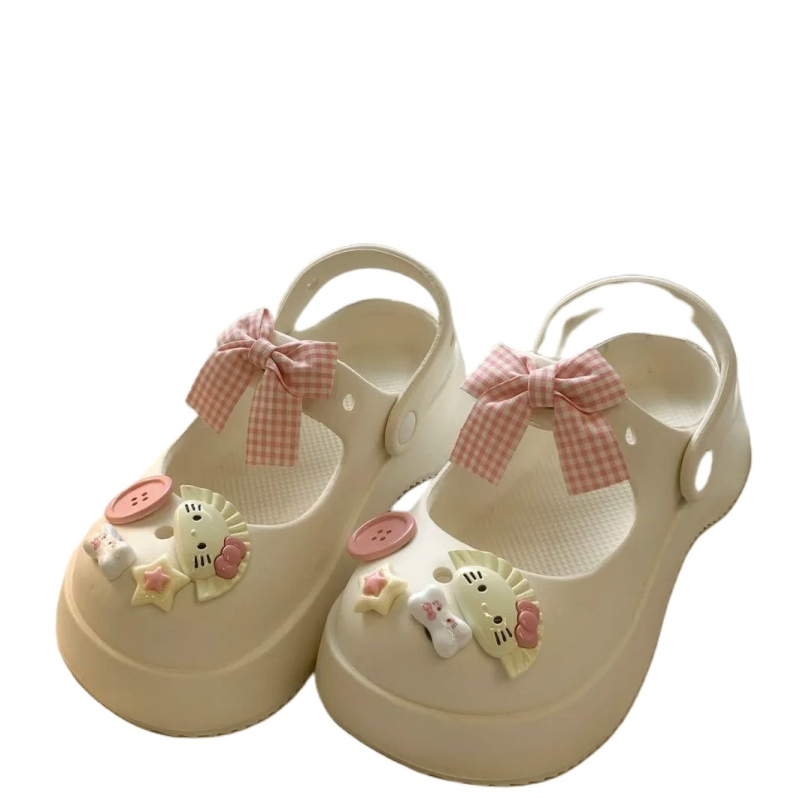 Pantofi Slip-On pentru copii cu vârf închis, partea superioară EVA și talpă EVA, model desen animat, respirabili, unisex Mary Jane stil