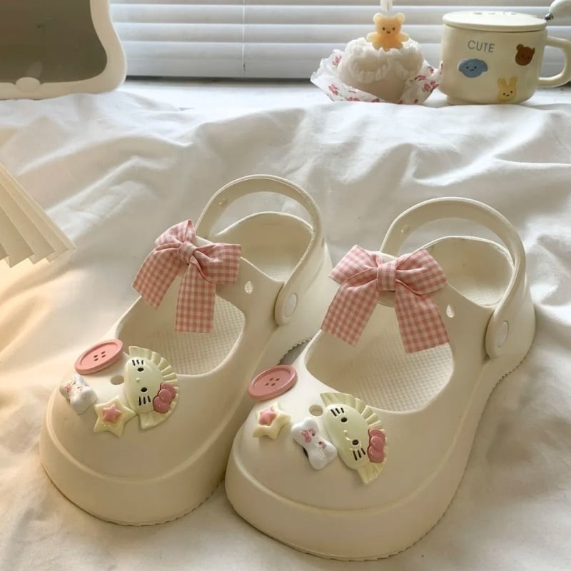 Pantofi Slip-On pentru copii cu vârf închis, partea superioară EVA și talpă EVA, model desen animat, respirabili, unisex Mary Jane stil