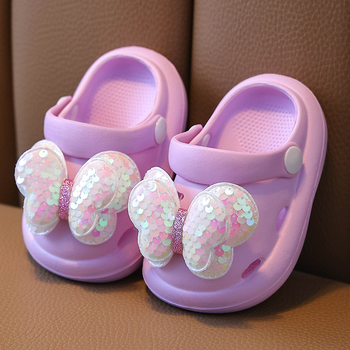 Papuci de interior pentru fete 1–3 ani, EVA, antiderapante, respirabili, stil prințesă, Spring Rabbit