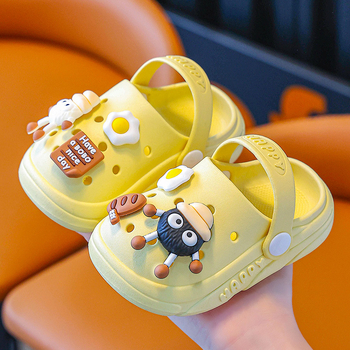 Papuci de interior pentru copii, talpă moale antiderapant, partea superioară din PVC și talpa din PVC, model Cartoon, vară, vârstă 1-6 ani, unisex