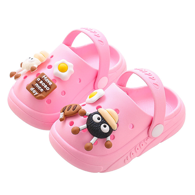 Papuci de interior pentru copii, talpă moale antiderapant, partea superioară din PVC și talpa din PVC, model Cartoon, vară, vârstă 1-6 ani, unisex