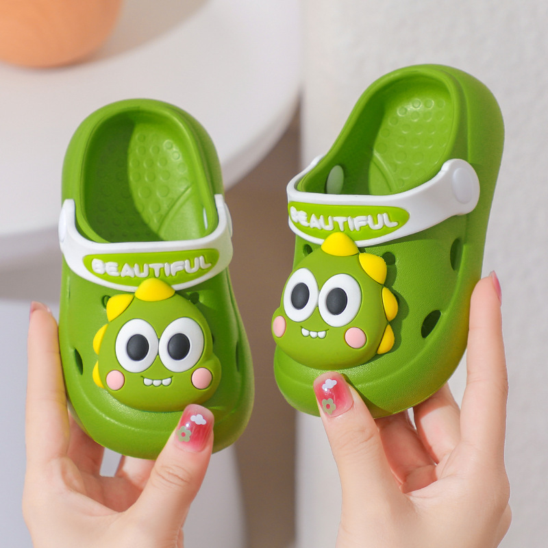 Dječje EVA cipele s otvorima, zatvorenim prstima, protuklizna potplat, crtani dinosaurus, lake i udobne za vanjsku upotrebu, za djecu 1–8 godina
