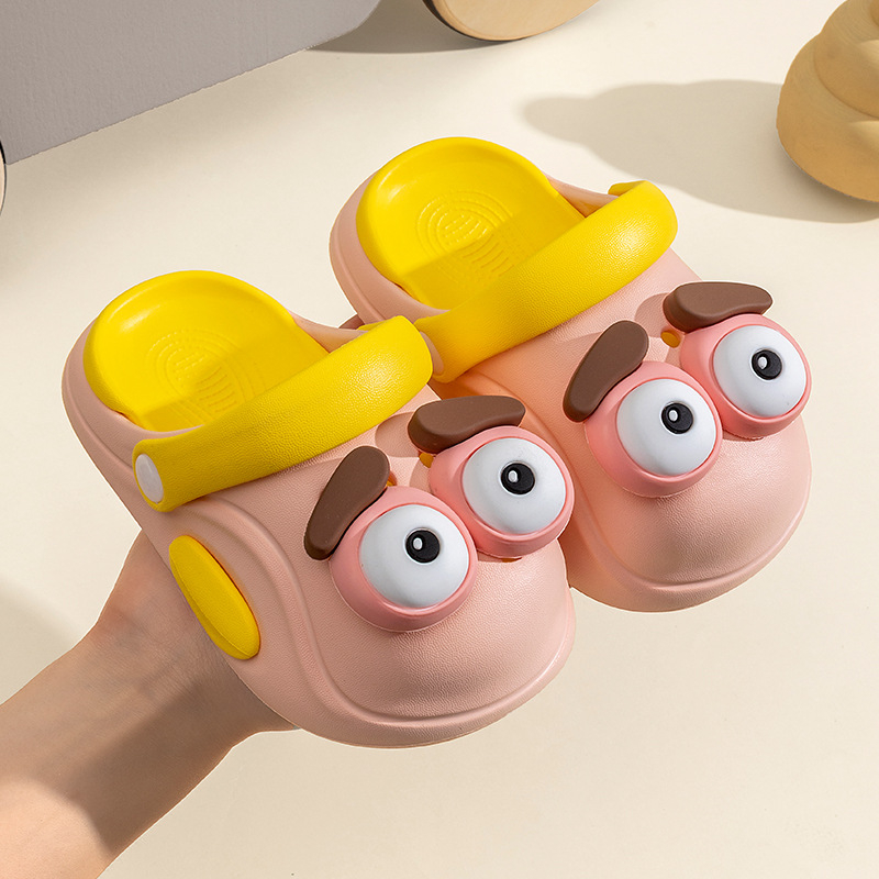 Merlot dječje EVA papuče s cartoon uzorkom — unisex, antislip EVA tabani, brzo sušeće, prozračne