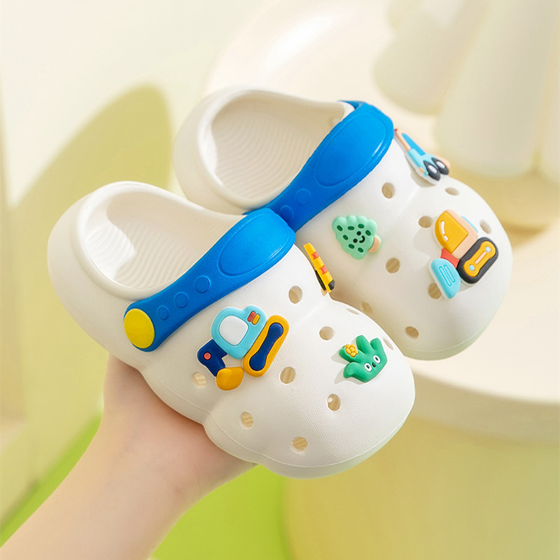 Ljetne dječje sandale Crocs-stil s protukliznom mekanom potplatom, zatvorenim prstima, za unutarnju upotrebu
