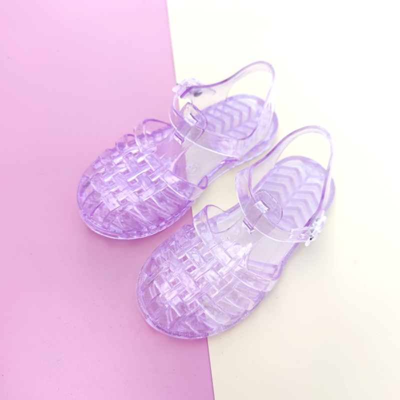 Djeca PVC jelly sandale s perforiranim gornjim dijelom, casual stil, uzrast 1–3 godine, PVC gornji dio, PVC potplat