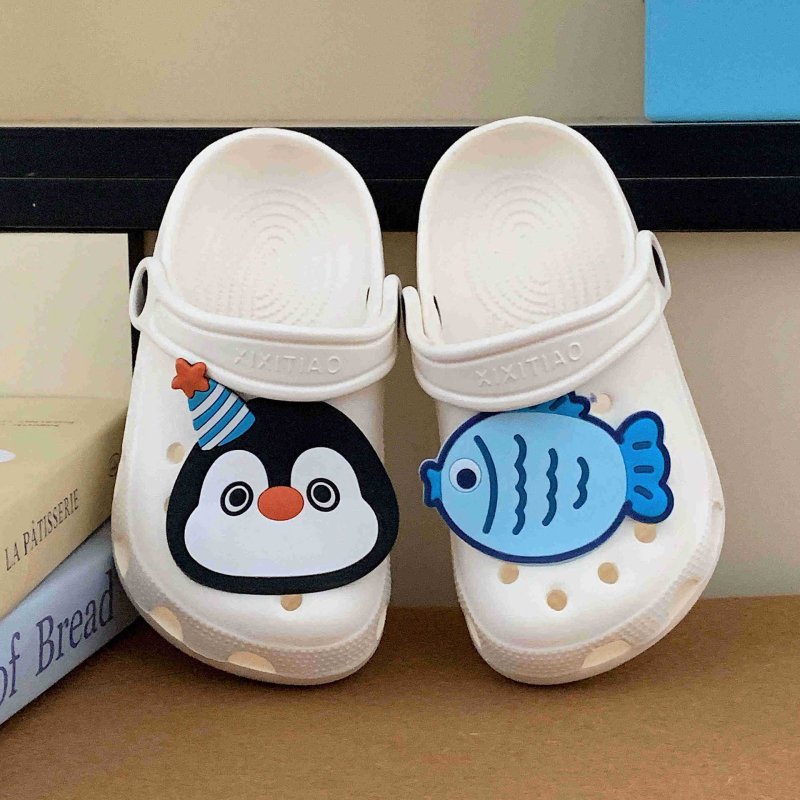Dječje cipele s rupicama – gornji EVA, za uzrast 7–12 godina, unisex, bez podstave, stil Cartoon Paradise