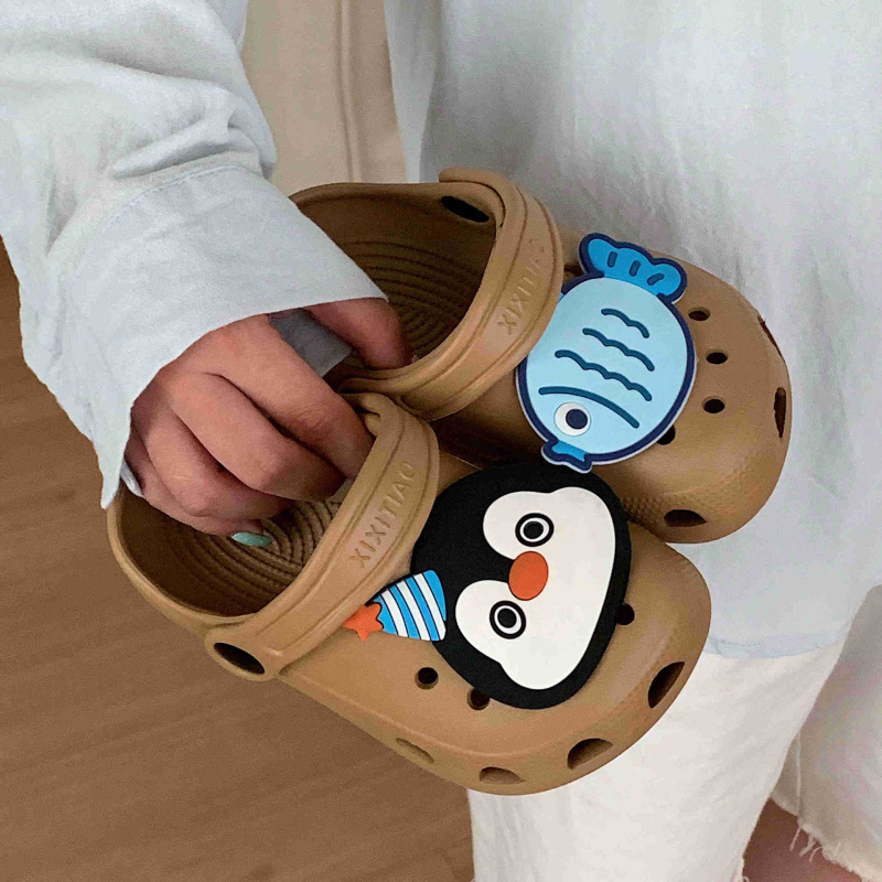 Dječje cipele s rupicama – gornji EVA, za uzrast 7–12 godina, unisex, bez podstave, stil Cartoon Paradise