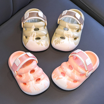 Unisex EVA vidaus šlepetės vaikams, animacinio dizaino, neslidžia minkšta pada, Baotou stilius, 2–6 metų, 2025 m. pavasaris