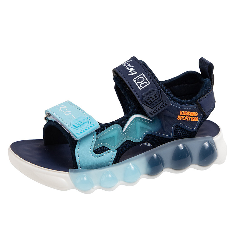 Dječje ljetne sandale s Velcro kopčom, unisex, umjetna koža, PVC đon, otvoreni prst, za plažu