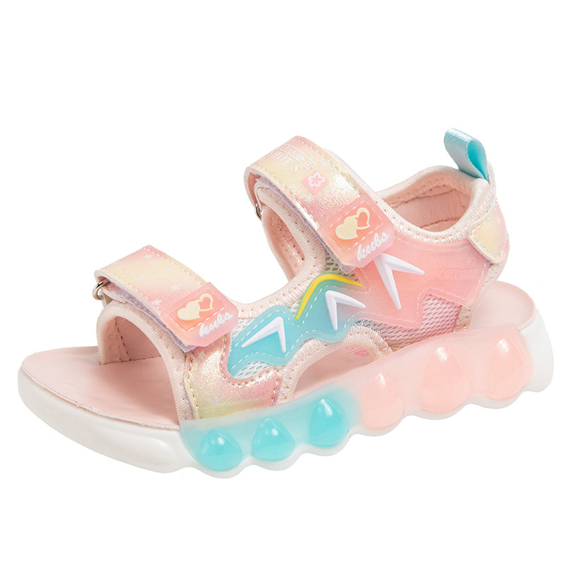 Dječje ljetne sandale s Velcro kopčom, unisex, umjetna koža, PVC đon, otvoreni prst, za plažu