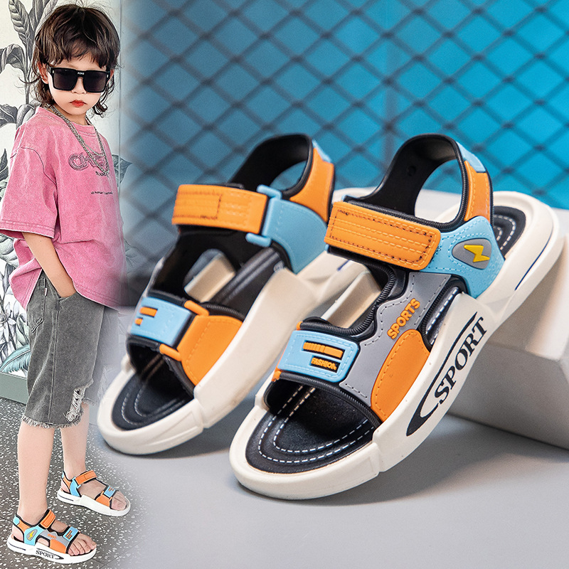 Dječje sandale za plažu za dječake, mekana potplata, protuklizne, zatvaranje na Velcro, model 2025, uzrast 4–10 godina