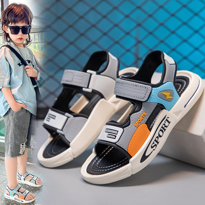 Dječje sandale za plažu za dječake, mekana potplata, protuklizne, zatvaranje na Velcro, model 2025, uzrast 4–10 godina