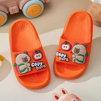 Flip-flopai su PVC viršūnėmis ir PVC padu, cartoon raštas, atsparūs slydimui