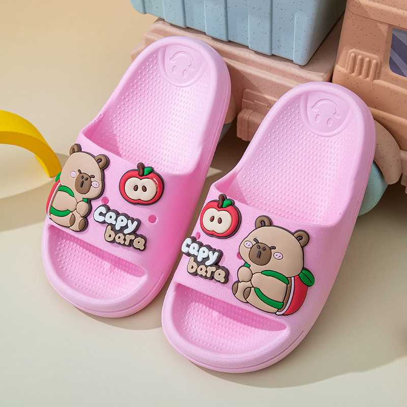 Flip-flopai su PVC viršūnėmis ir PVC padu, cartoon raštas, atsparūs slydimui