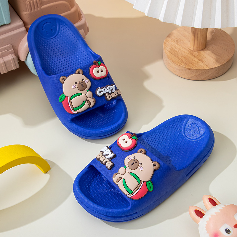 Flip-flopai su PVC viršūnėmis ir PVC padu, cartoon raštas, atsparūs slydimui