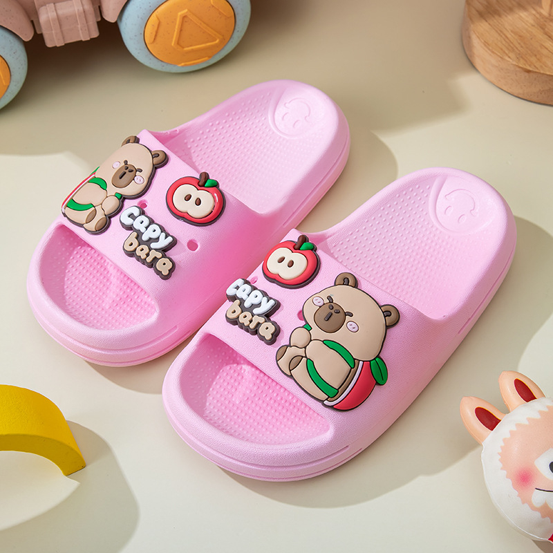 Flip-flopai su PVC viršūnėmis ir PVC padu, cartoon raštas, atsparūs slydimui