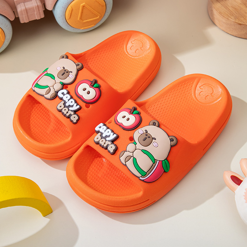 Flip-flopai su PVC viršūnėmis ir PVC padu, cartoon raštas, atsparūs slydimui