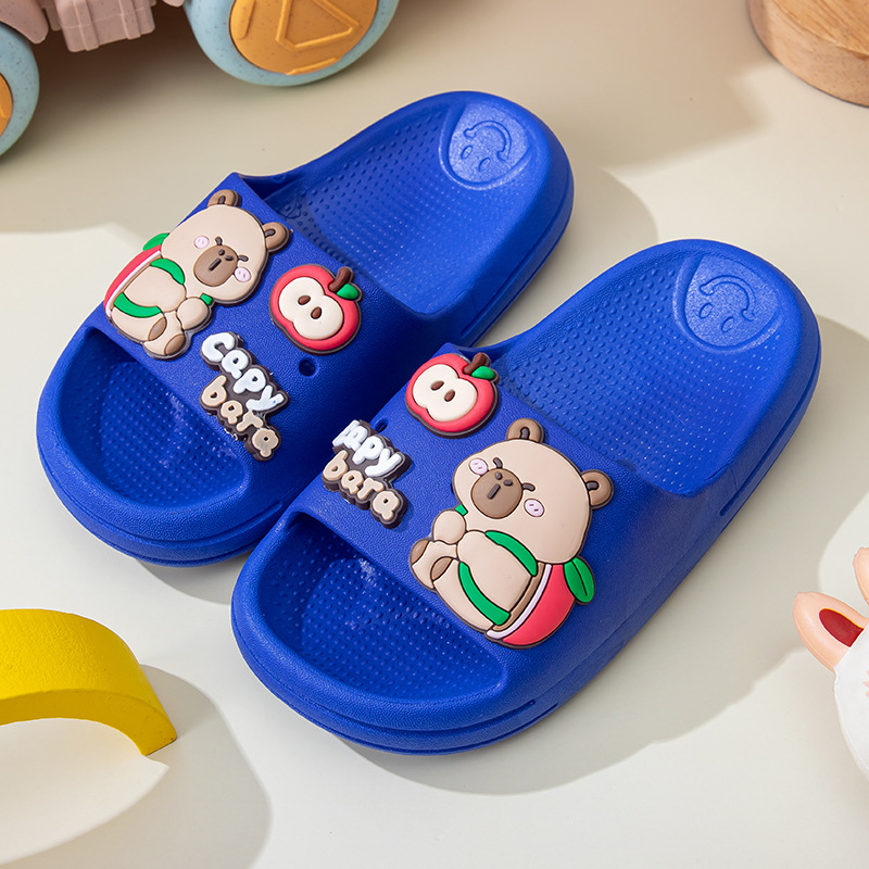 Flip-flopai su PVC viršūnėmis ir PVC padu, cartoon raštas, atsparūs slydimui