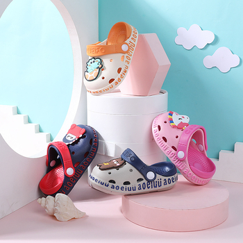 Vaikų EVA perforuoti batai – animacinių gyvūnų raštas, unisex, vaikams 1–6 m., viršus EVA, padas EVA