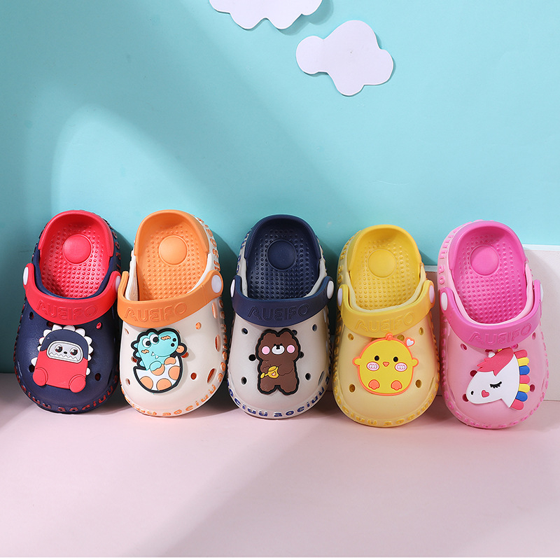 Vaikų EVA perforuoti batai – animacinių gyvūnų raštas, unisex, vaikams 1–6 m., viršus EVA, padas EVA