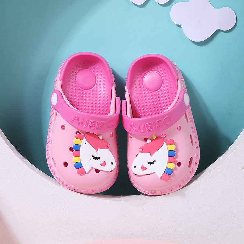 Vaikų EVA perforuoti batai – animacinių gyvūnų raštas, unisex, vaikams 1–6 m., viršus EVA, padas EVA