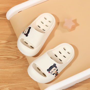 Unisex EVA šlepetės dušui su perforuota viršutine dalimi, animacinis motyvas, greitai džiūsta, neslidžios, vaikams ir paaugliams 4–16 m