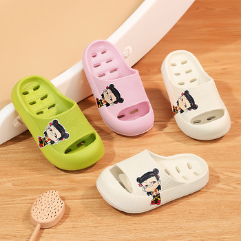 Unisex EVA šlepetės dušui su perforuota viršutine dalimi, animacinis motyvas, greitai džiūsta, neslidžios, vaikams ir paaugliams 4–16 m