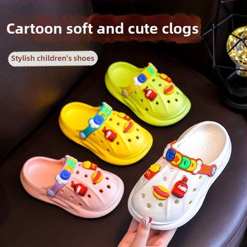 EVA vaikų sandalai su uždaru pirštu ir minkštu padu, amžius 4–12 metų, unisex, vasara 2024