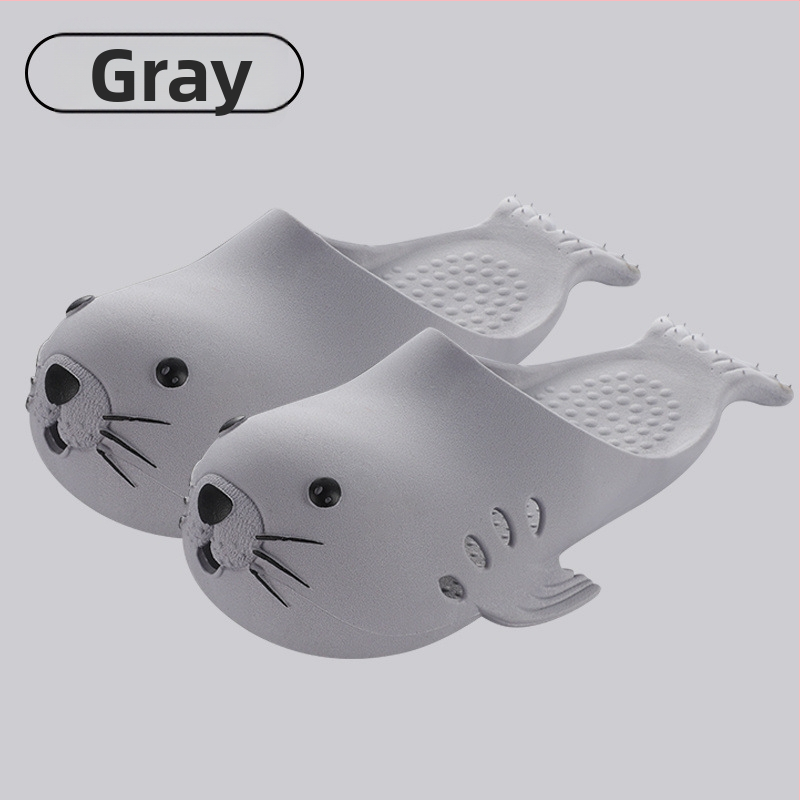 Vaikų klogs su piešiniu fokos, 1–3 metų, PVC viršus ir padas, atsparūs slydimui, pavasario stilius