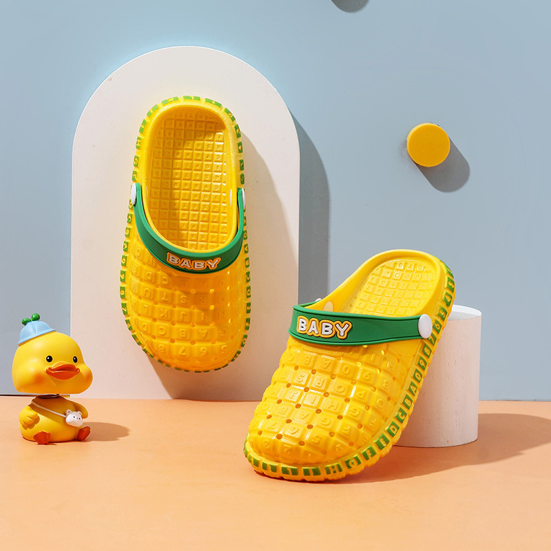 Vaikų klogs su piešiniu fokos, 1–3 metų, PVC viršus ir padas, atsparūs slydimui, pavasario stilius