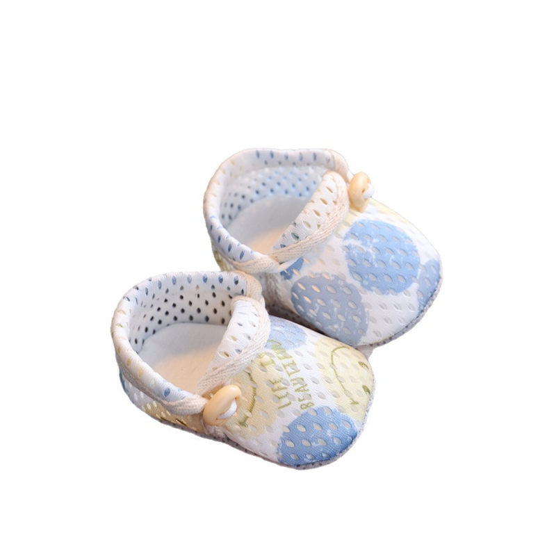 Παπούτσια βρεφών για προ-περπάτημα, επάνω μέρος με πλέγμα, σόλα από ύφασμα, εσωτερικό από πλεκτό ύφασμα, στρογγυλή μύτη