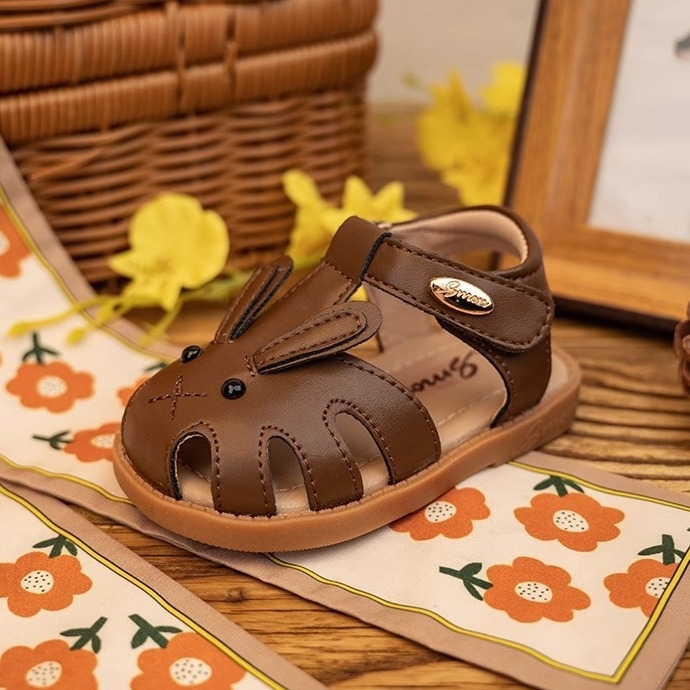 Sandala za djevojčice – ljeto, životinjski uzorak, gornji dio od mikrovlaknast kože, potplat PVC, Velcro zatvarač, za uzrast 1–3 godine