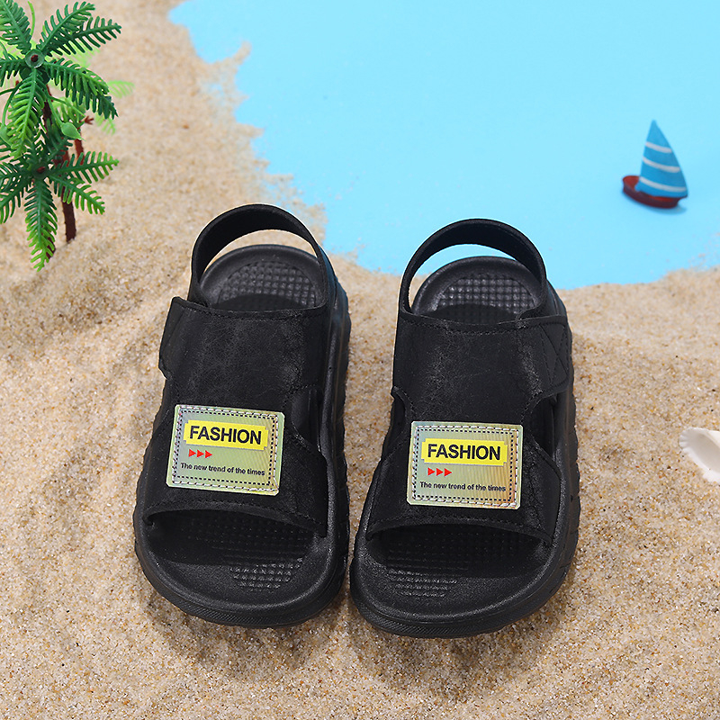 Unisex dječje sandale s ručnim šivanjem, ljetne plažne cipele za djecu, gumeni potplat, Velcro kopča