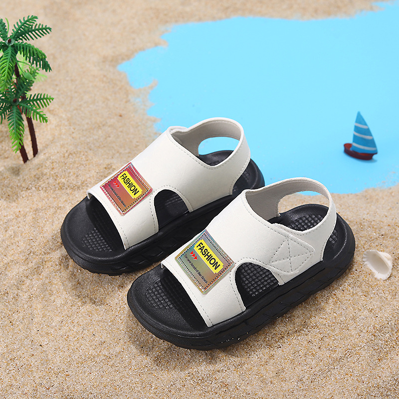 Unisex dječje sandale s ručnim šivanjem, ljetne plažne cipele za djecu, gumeni potplat, Velcro kopča