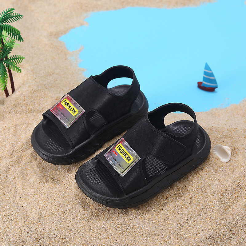 Unisex dječje sandale s ručnim šivanjem, ljetne plažne cipele za djecu, gumeni potplat, Velcro kopča