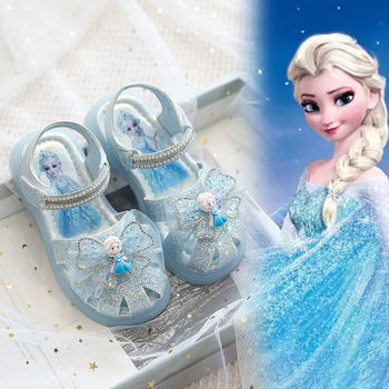 Dječje sandale Elsa za djevojčice, ljeto 2025, za dob 3–6 godina, s Velcro kopčom, gumeni potplat
