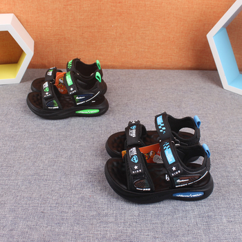 Plažne tenisice za dječake, potplat od poliuretana, Velcro zatvarač, uzorak s slovima, za djecu 4–16 godina