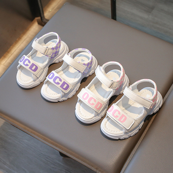 Dječje sandale One-Line, koreanskog stila, gornji dio od umjetne kože, gumena potplata, Velcro zatvarač