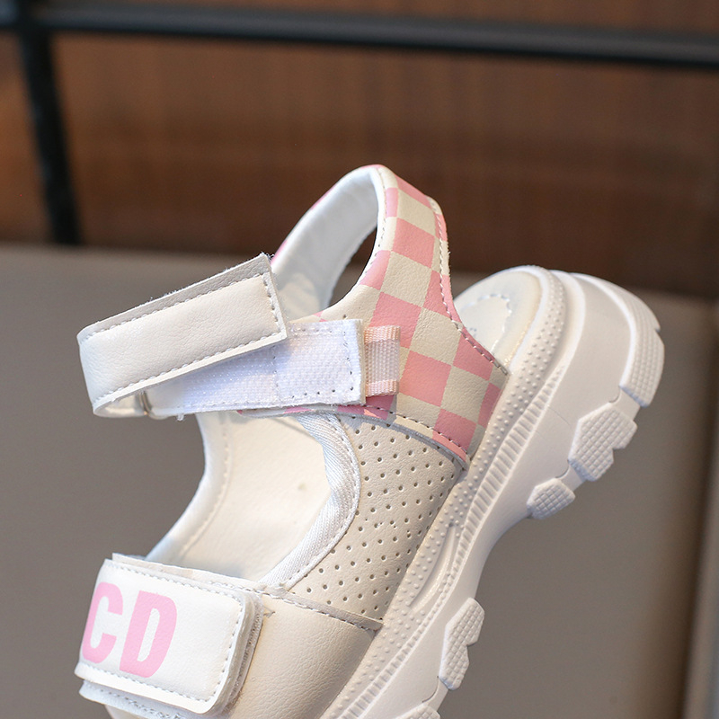 Dječje sandale One-Line, koreanskog stila, gornji dio od umjetne kože, gumena potplata, Velcro zatvarač